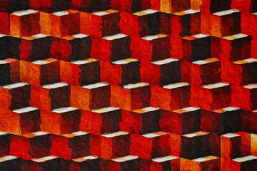 Wall Mural - colorful abstract mosaic with a rough texture background. colored square pattern background. picture