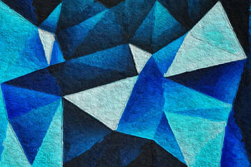Wall Mural - colorful triangles pattern with a rough texture background. background texture wall and have copy sp