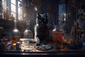 alchemy cat, ai generative