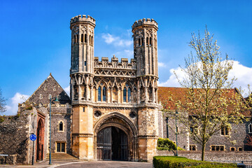 Wall Mural - Gate of St Augustine's Abbey in Canterbury, England. Abbey was founded in 598.