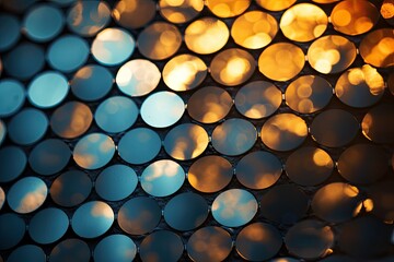 Aufkleber - textured wall made of overlapping circles. generative ai generative ai