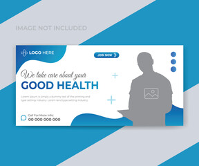 Professional medical healthcare doctor web banner design template