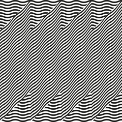 Leinwandbilder - Modern abstract geometric contemporary vector seamless diagonal pattern with simple elements and shapes. Graphic black and white minimalist background.
