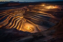 The Biggest Gold Mine In Australia - Super Pit Is A Massive Open Pit Near Kalgoorlie. Generative AI