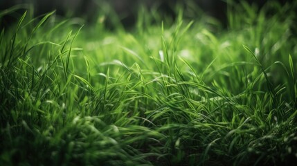 Wall Mural - abstract green grass background. ai generated.