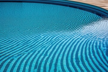 Canvas Print - swimming pool with a mesmerizing wave pattern in the water. Generative AI Generative AI