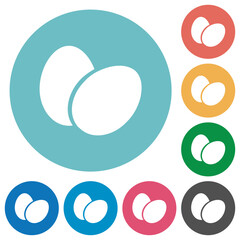 Poster - Two eggs solid flat round icons