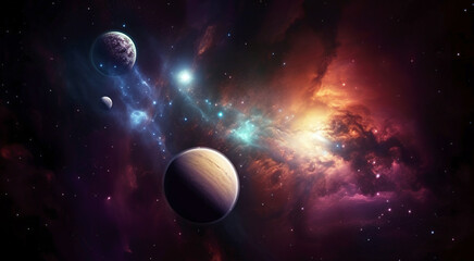Wall Mural - background of galaxy and stars