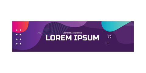 Poster - Gradient liquid abstract banner and poster background vector