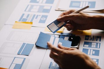 ux graphic designer creative sketch planning application process development prototype wireframe for