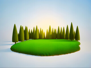 isometric nature and landscape. High quality photo