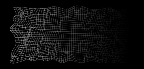 Poster - Vector gradient grid. Detailed lines forming an abstract background