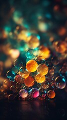 Poster - Abstract Colorful Bokeh Dynamic Background with Rich Colors. Generative ai