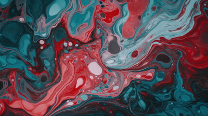 Wall Mural - abstract red and cyan background with a vibrant, modern, and geometric design, this image is ideal f
