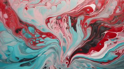 Wall Mural - abstract red and cyan background with a vibrant, modern, and geometric design, this image is ideal f