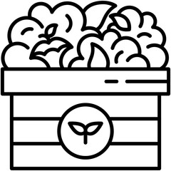 Fototapete - Compost Icon. Bio Degradable Symbol. Line Icon Vector Stock 