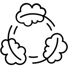 Fototapete - biodegradable icon. bpa free leaves symbol. line icon vector stock