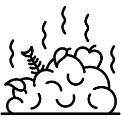 Fototapete - Compost Icon. Bio Degradable Symbol. Line Icon Vector Stock 