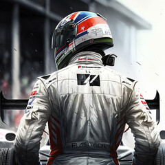 Race driver. Generative AI.