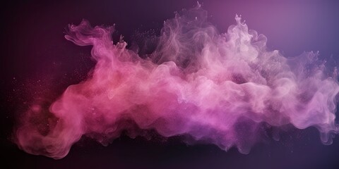 Wall Mural - Colorful abstract smoke explosion on dark background. Steam and fog in colorful fantasy pink texture design. 