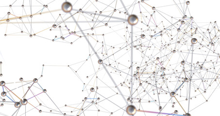 Concept of AI technology, Motion of digital data flow.