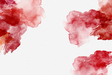 Wall Mural - abstract red watercolour background. brush strokes with splashes.