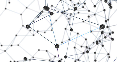 Poster - The structure of the network connection of points and lines. Data technology. PNG transparent