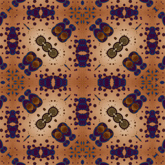 Square seamless patterns. Woven wonderful digital patterns. Modern fashion. Kaleidoscope