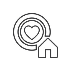 Wall Mural - Home Love Icon - Favorite House Icon