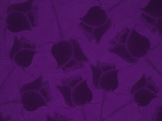 Wall Mural - Roses pattern. Purple blue watercolor on paper background. 