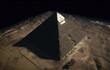 Desert Pyramids view from above created with Generative AI technology