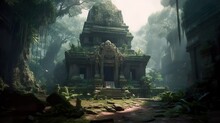A Mysterious And Ancient Temple In The Jungle (ai Generate)