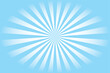 © andri - Retro soft blue sunburst ray in vintage style. Abstract comic book background