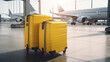 © Руслан Хайруллин - Suitcases in airport. Travel concept , generative ai