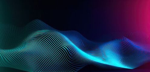 Poster - modern digital abstract 3d background. copy space. based on generative ai