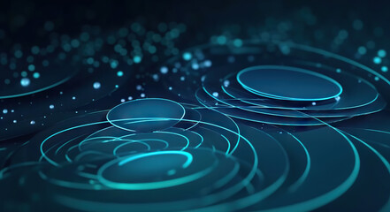 Poster - Modern digital abstract 3D background. Copy space. Based on Generative AI