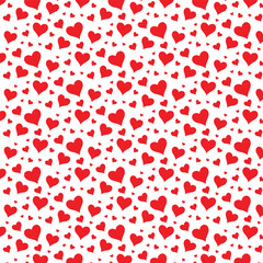 Aufkleber - abstract seamless geometric red heart pattern.