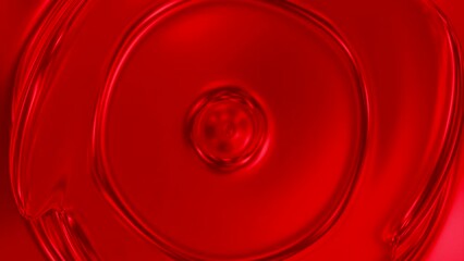 Poster - Waves on liquid surface from droplets. Design. Circular pulsations on surface of metallic 3d liquid. Circular waves propagate on surface of liquid Generative AI
