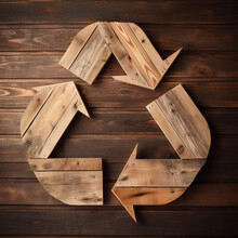Recycling Symbol Made Of Cardboard Isolated. Cardboard Recycling Arrows, Reuse, Recycle Logo. Ideal For Ullustrations On Websites Oboud Renewable Energy, Green Energy, Alternative Energy Generative AI