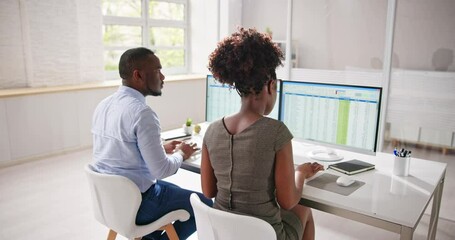 Poster - Analyst Employee Working On Spreadsheet