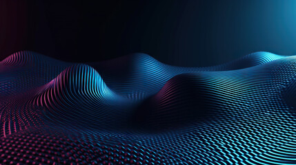 Modern digital abstract 3D background. Copy space. Based on Generative AI