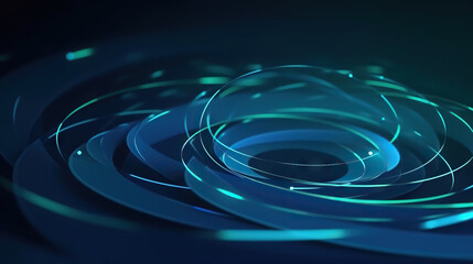 Poster - Modern digital abstract 3D background. Copy space. Based on Generative AI