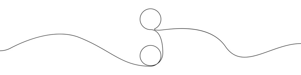 Poster - Continuous single line drawing of two dots vector. Colon punctuation line icon vector. Vector illustration. Linear design of the beginning of the calculation.