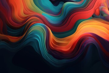 colorful swirls and curves abstract background