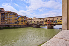 River Arno And Ponte Vecchio In Florence, Italy