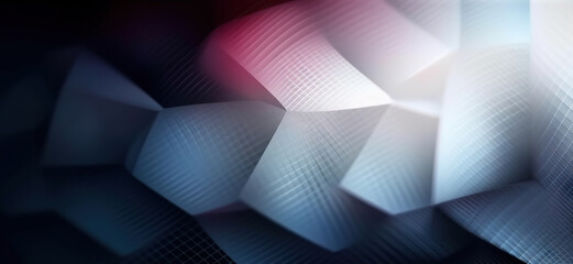 Poster - Modern digital abstract 3D background. Copy space. Based on Generative AI