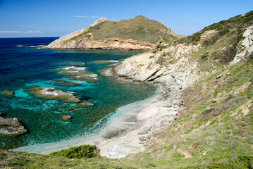 Veduta della spiaggia dell'Isola dei Porri