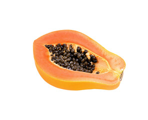 Sticker - slice ripe papaya isolated on  transparent png