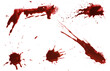 canvas print picture - Blood drops cut out
