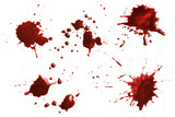 Fototapeta Mapy - Blood drops cut out
